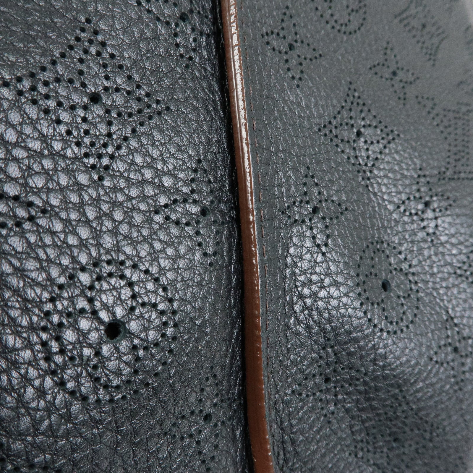 Louis Vuitton Monogram Mahina Selene PM Shoulder Bag Noir M94035