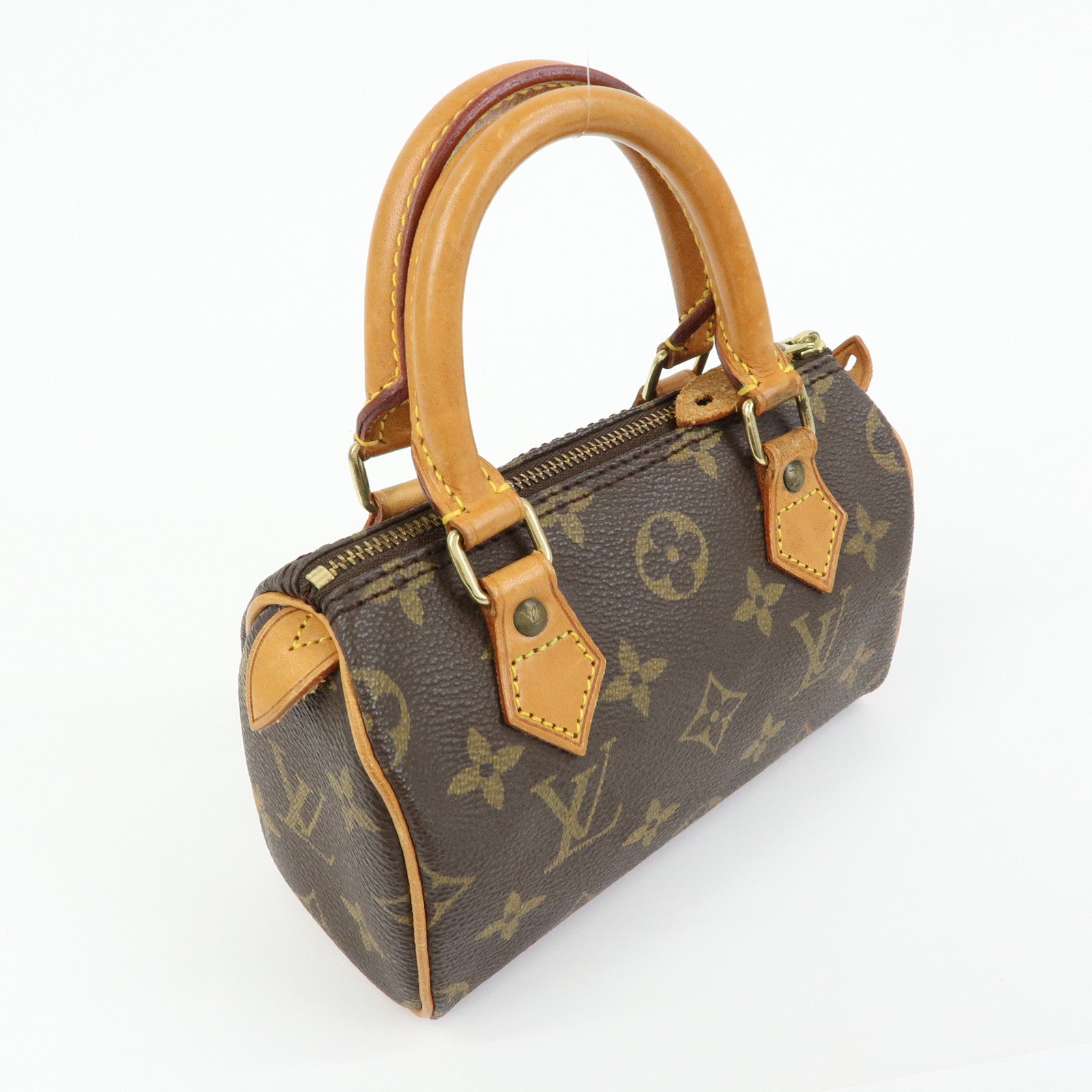 Louis Vuitton Monogram Mini Speedy Hand Shoulder Bag Brown M41534