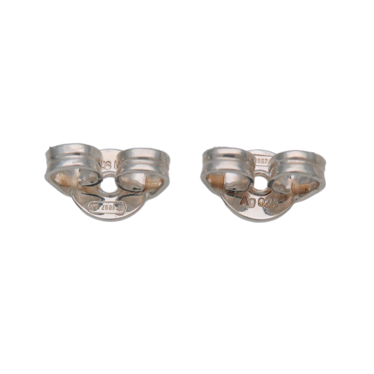 GUCCI Trademark Heart Shaped Earrings SV925 Silver 223990