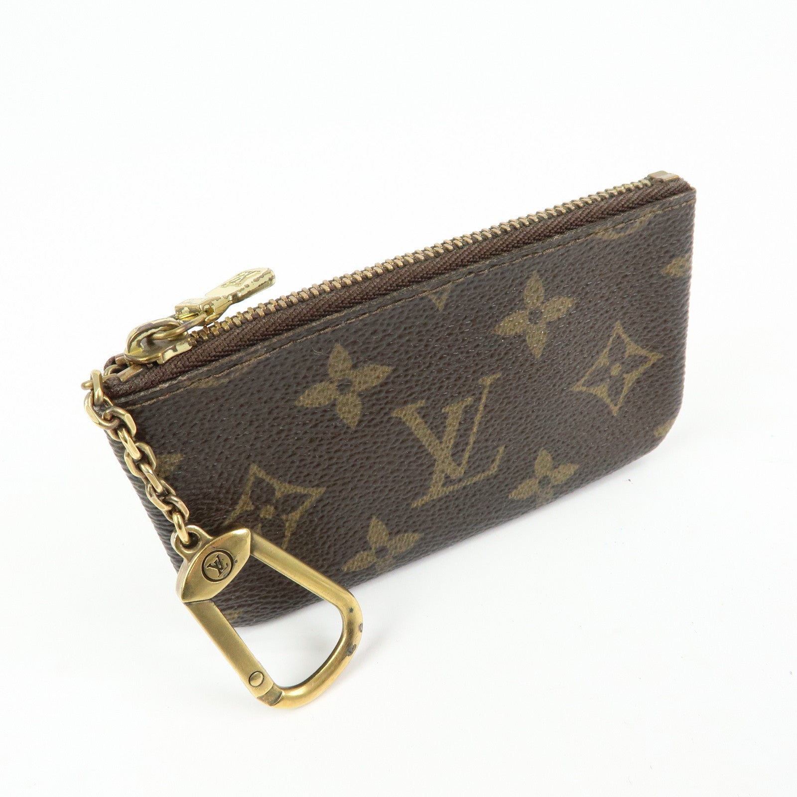 Louis Vuitton Monogram Pochette Cles Coin Case Key Case  M62650