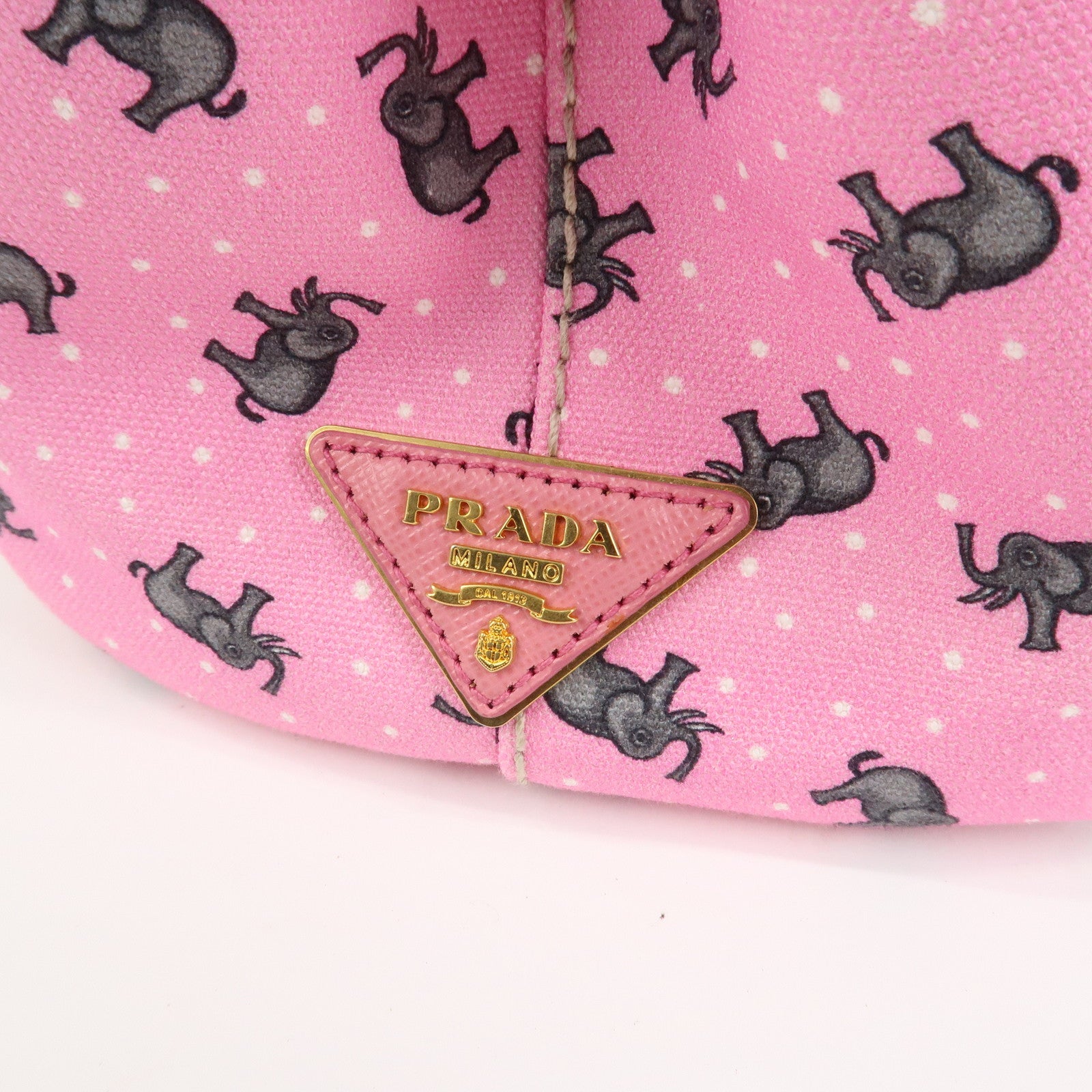 PRADA Canapa Mini Canvas Elephant 2Way Bag Shoulder Bag 1BG439