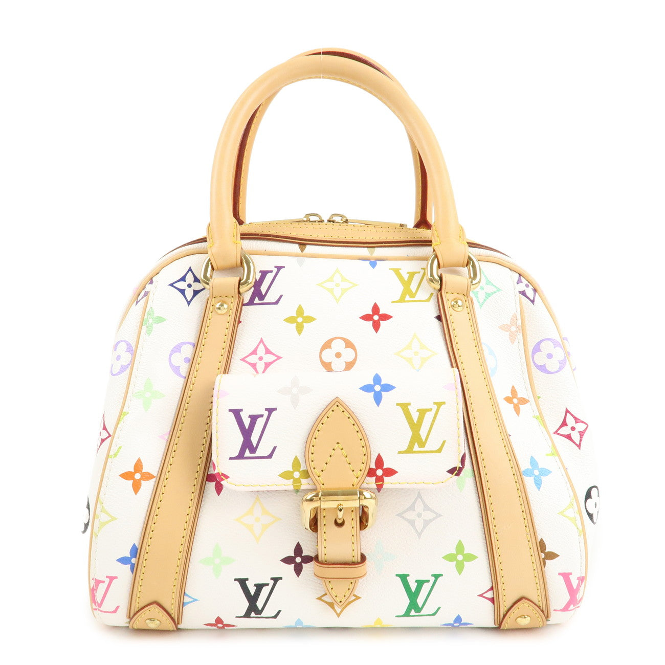 Louis Vuitton Monogram Multicolor Priscilla Hand Bag Blanc M40096