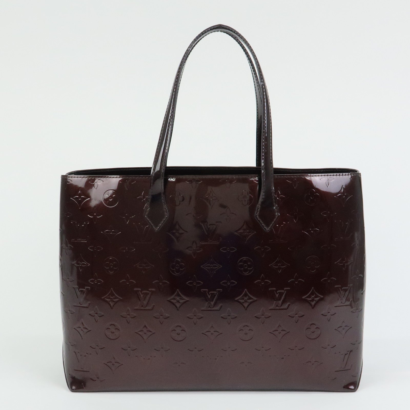 Louis Vuitton Monogram Vernis Leather Wilshire MM Tote Bag Amarante