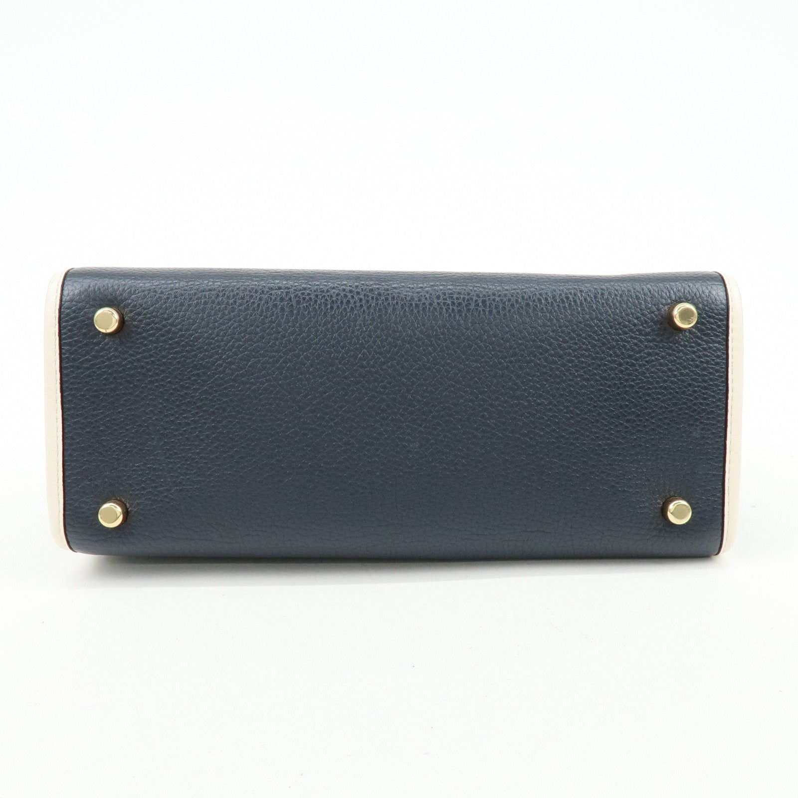 COACH Dempsey Signature Denim Leather 2Way Shoulder Hand Bag Navy