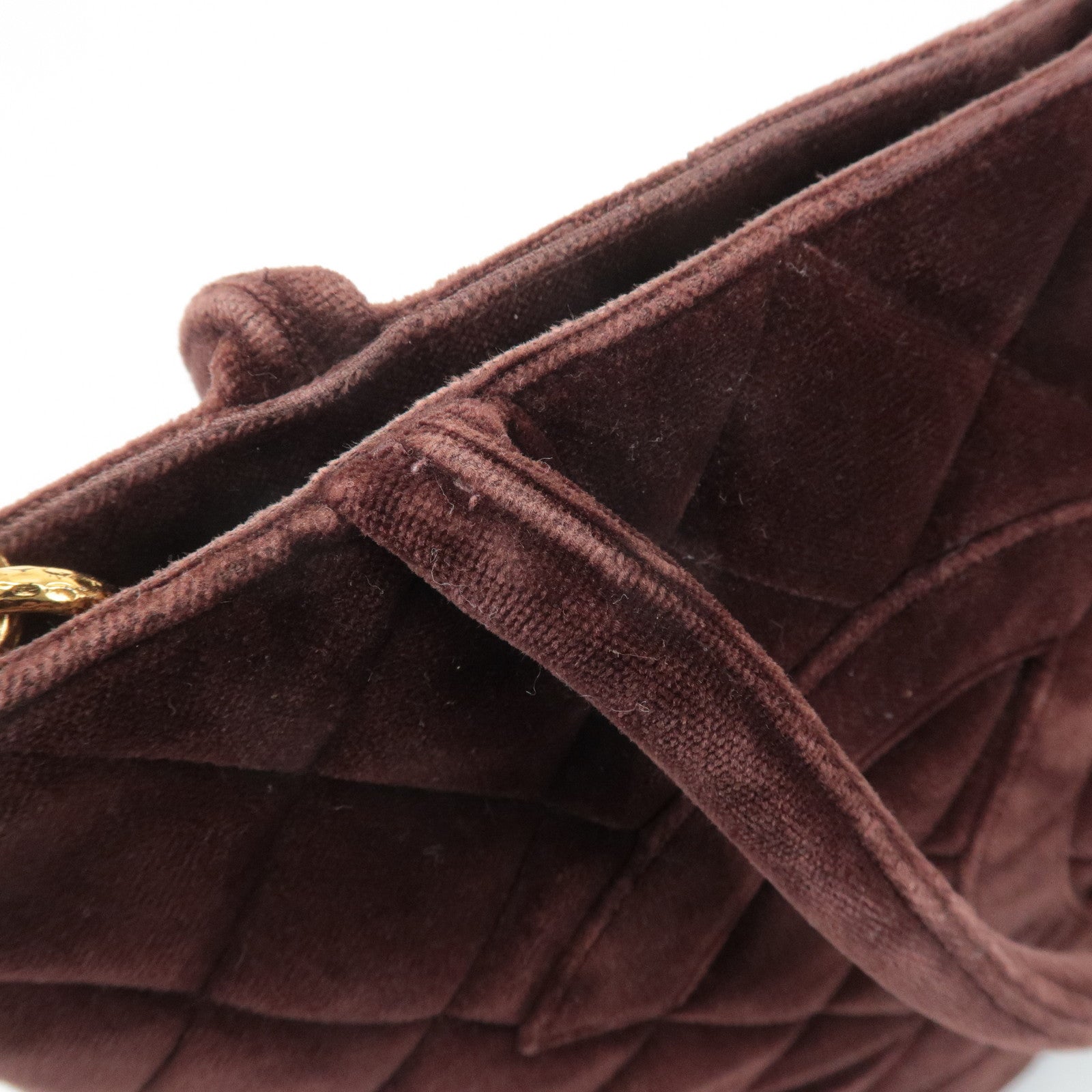 CHANEL Matelasse COCO Mark Velour Medalion Tote Bag Hand Bag A01804 Used