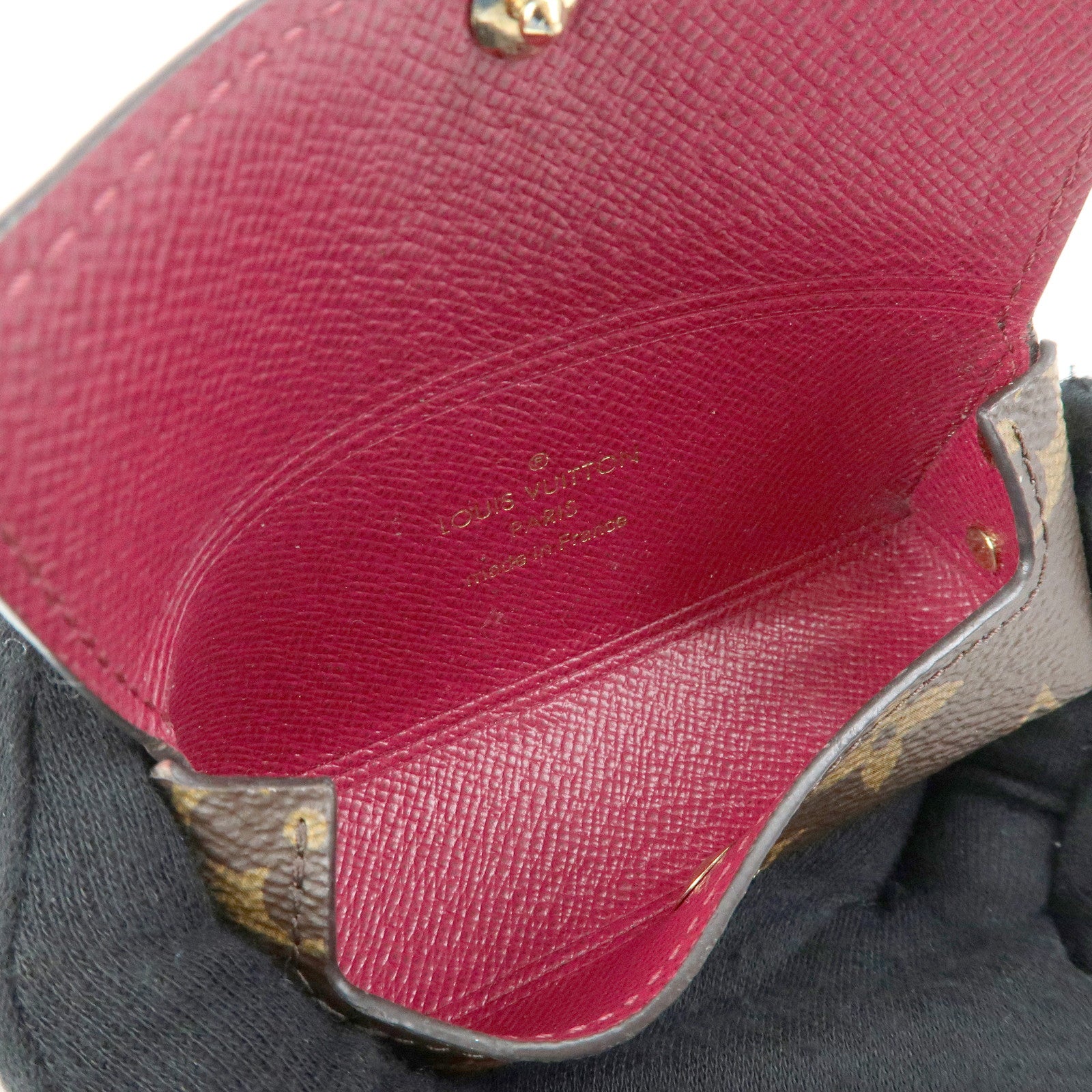 Louis Vuitton Monogram Pochette Rivette Lip Case Fushia M61473