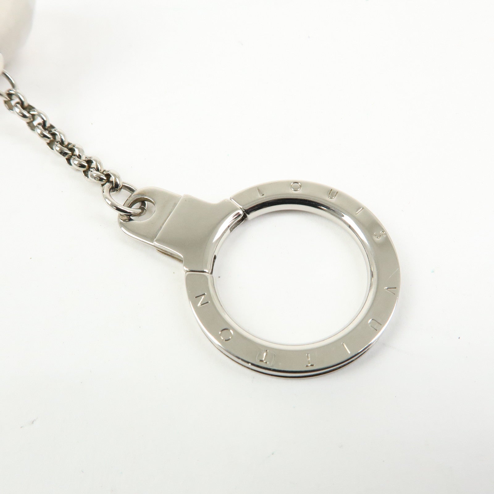 Louis Vuitton Porte Cles Glitter Bag Charm Key Chain Silver M65378