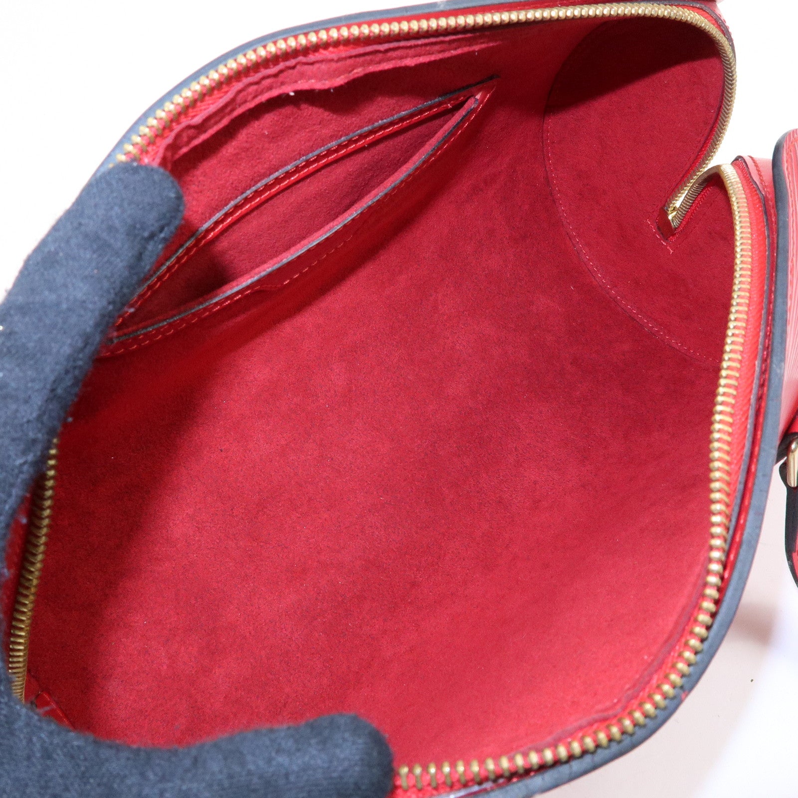 Louis Vuitton Epi Soufflot Hand Bag Castillian Red M52227