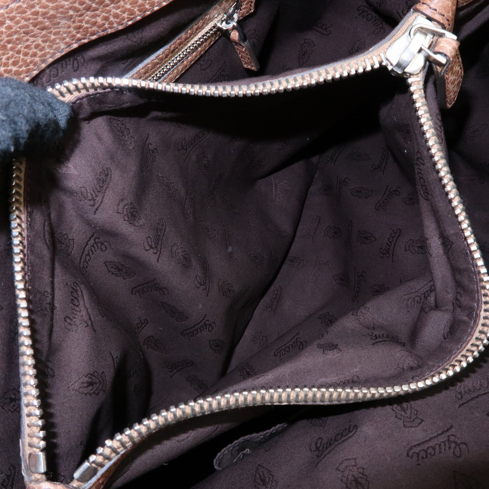 GUCCI Bamboo GG Canvas Leather Tote Bag Hand Bag Beige Brown 232947