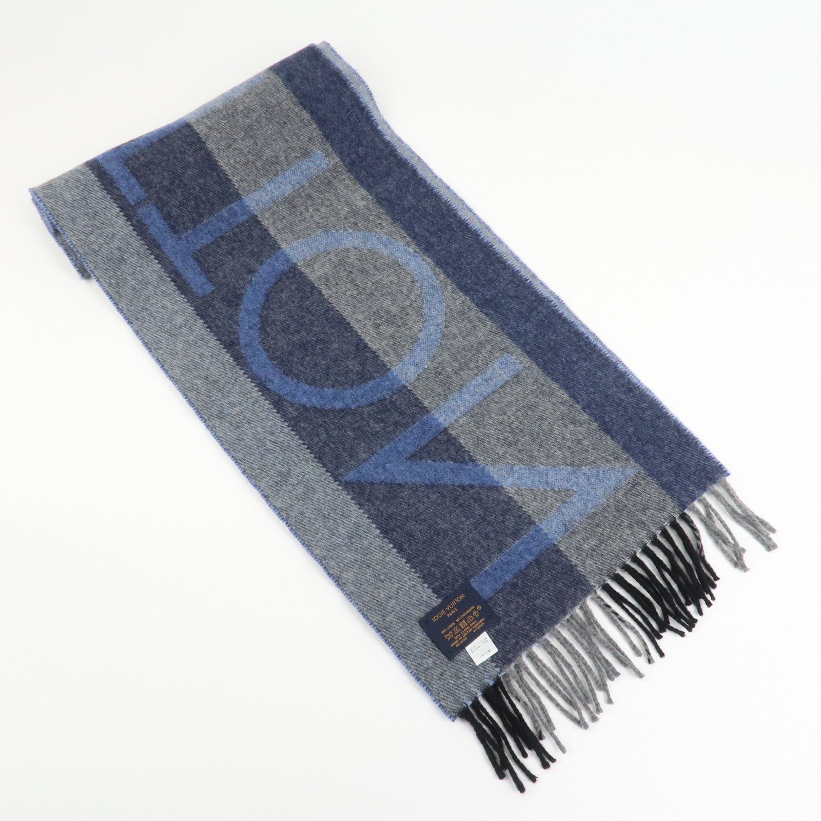 Louis Vuitton LV Horizon Wool Cashmere Scarf Blue M70921