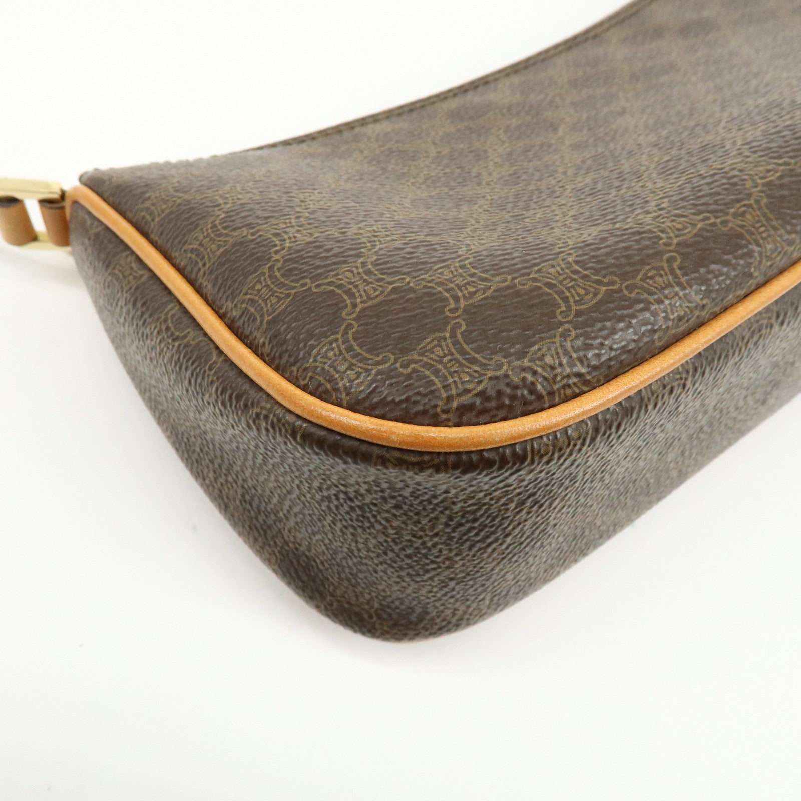 CELINE Macadam PVC Leather Shoulder Bag Hand bag Brown