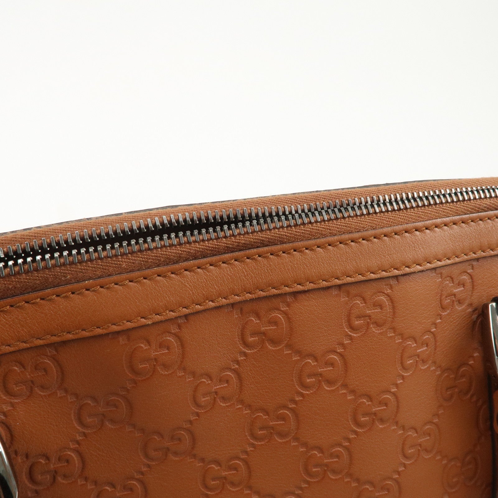 GUCCI Guccissima Interlocking G 2Way Bag Hand Bag Brown 341503