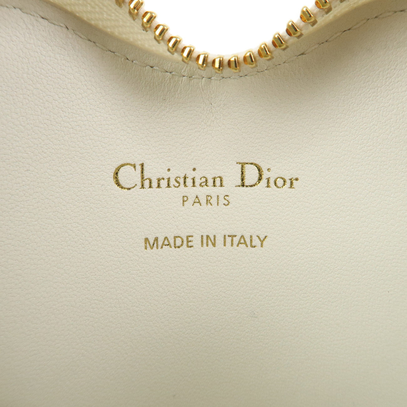 Christian Dior Canage Calf Skin Mini Chain Shoulder Bag Ivory