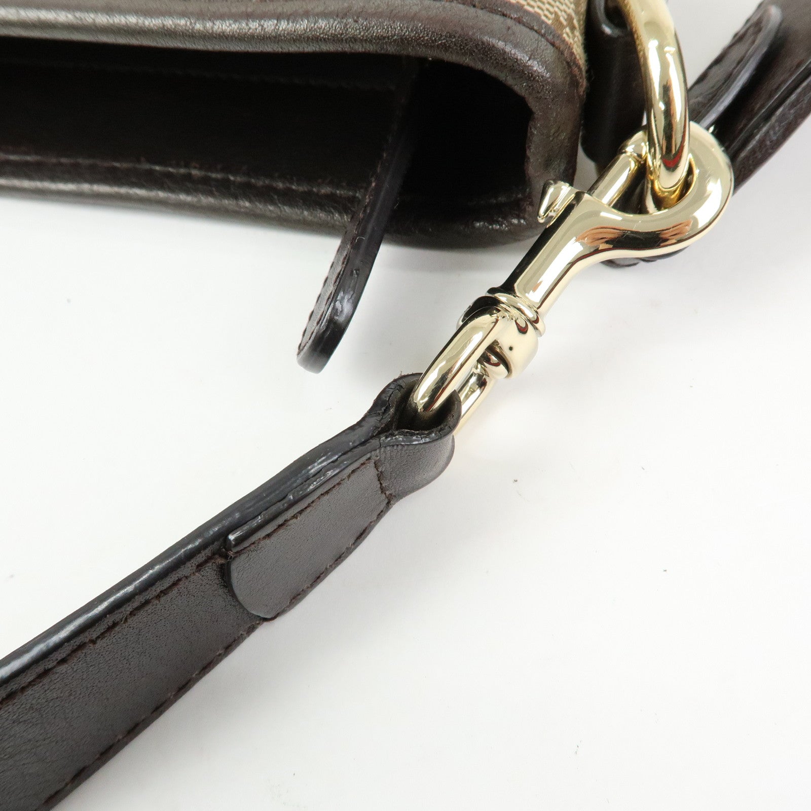 GUCCI Sherry GG Canvas Leather Shoulder Bag Hand Bag Beige 388927