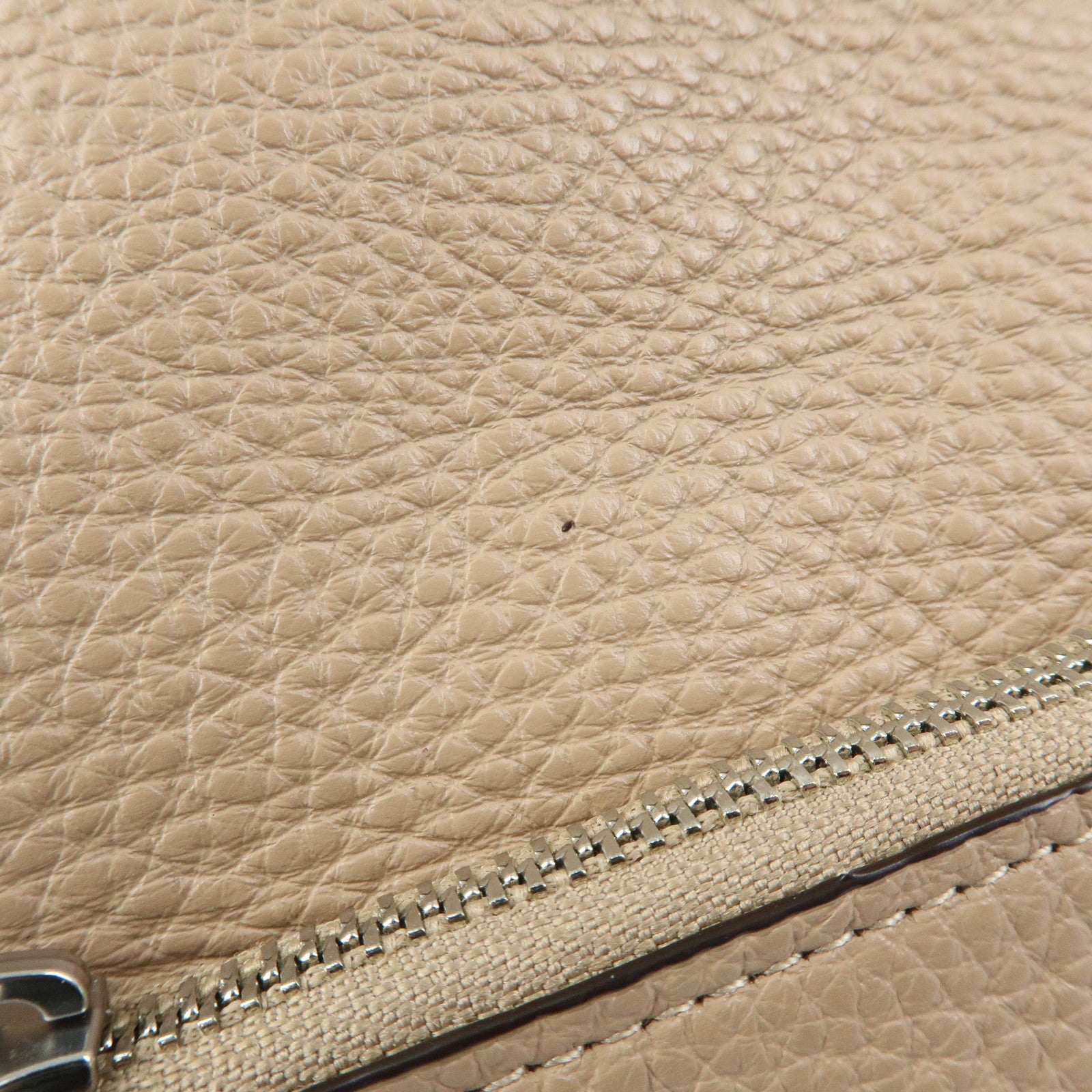 COACH Kacey Satchel Leather 2Way Shoulder Bag Hand Bag Beige