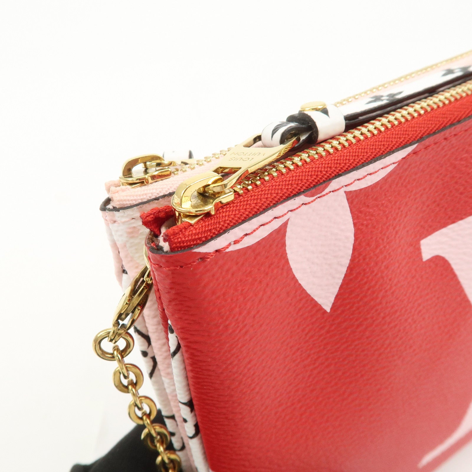 Louis Vuitton Monogram Giant Pochette Double Zip Pouch Rouge M67561