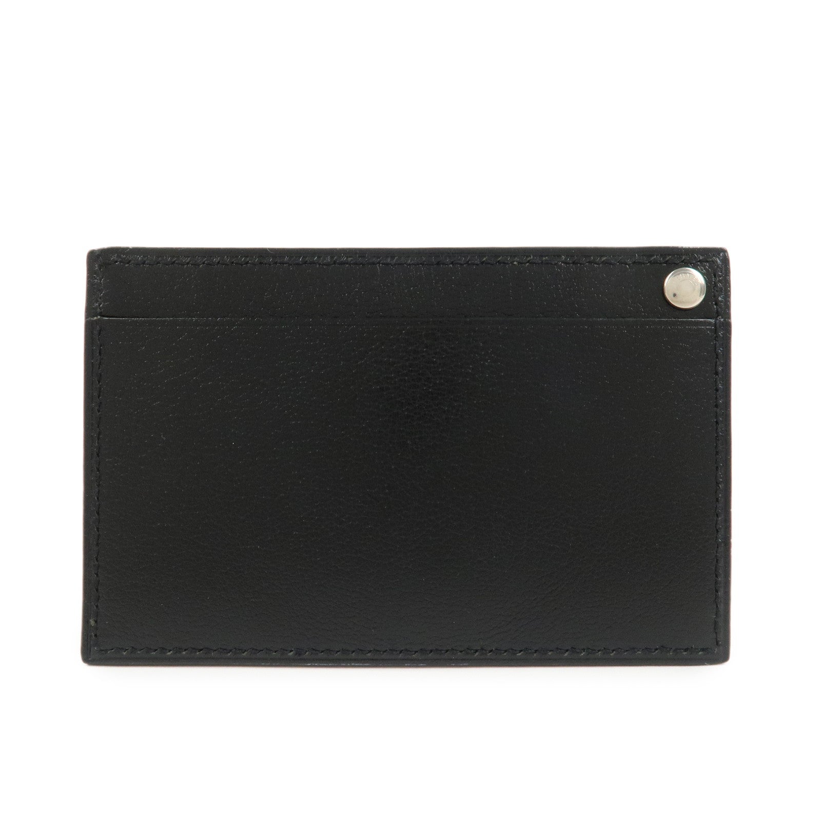 HERMES Evercalf Leather Chouchou Serie Button □I Stamped Pass Case
