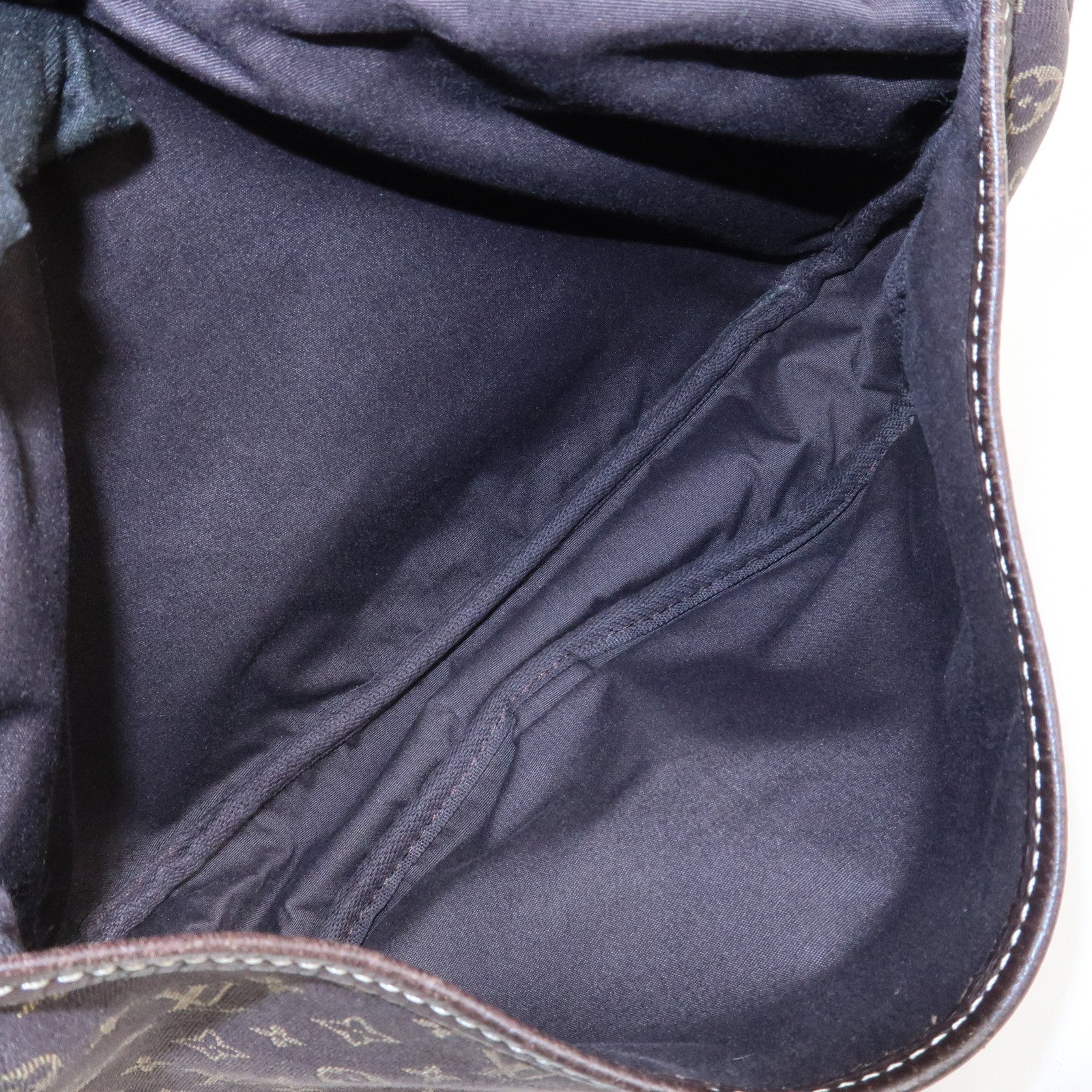 Louis Vuitton Monogram Mini Lin Saumur 30 Shoulder Bag Brown M95227 Used