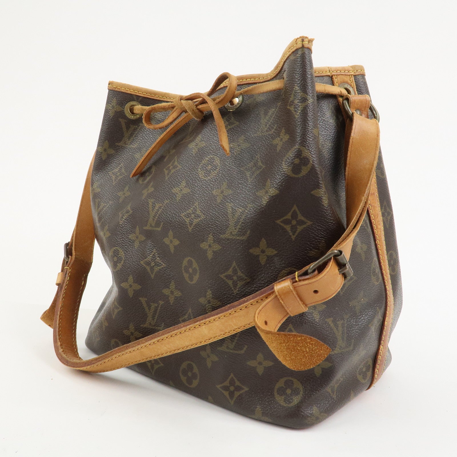 Louis Vuitton Monogram Petit Noe Shoulder Bag Brown M42226