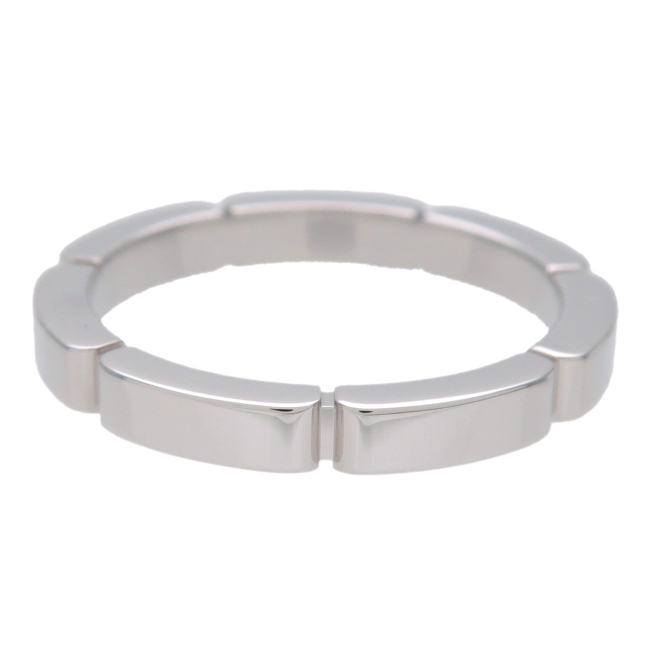 Cartier Maillon Panthere 4P Diamond Ring K18WG White Gold #50 US5.5