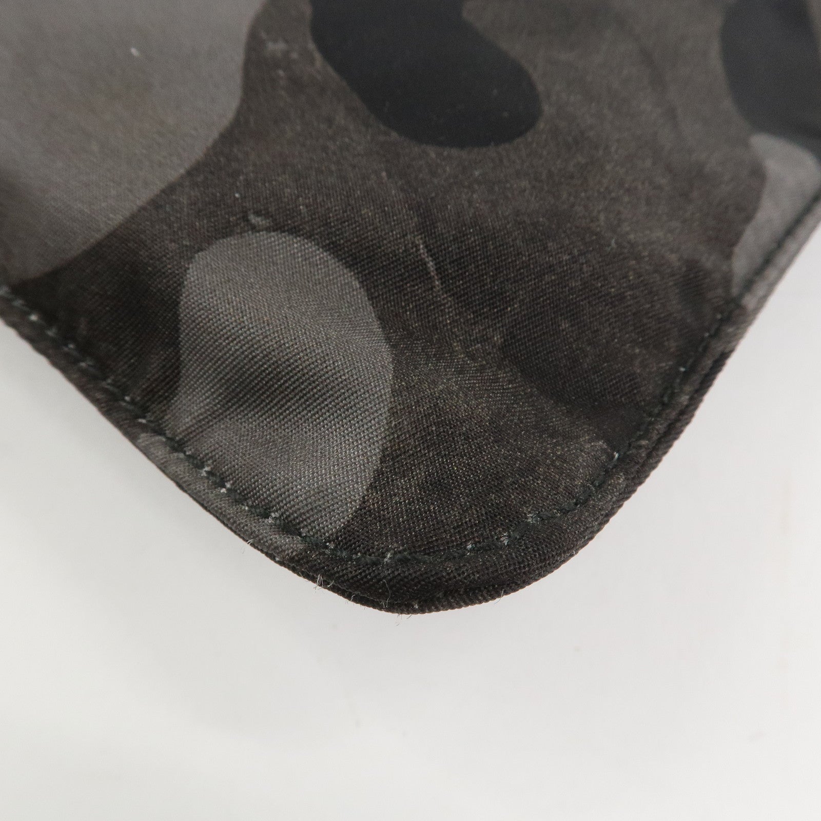 PRADA Triangle Logo Nylon Camoflage Shoulder Bag Black BT0978