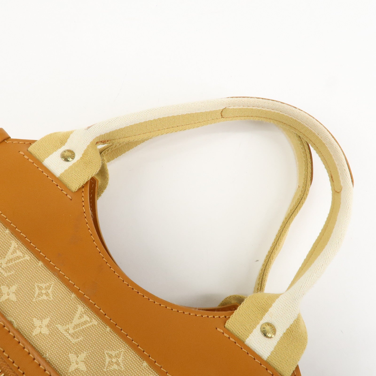 Louis Vuitton Monogram Mini Sac Catherine Hand Bag Beige M92328 Used