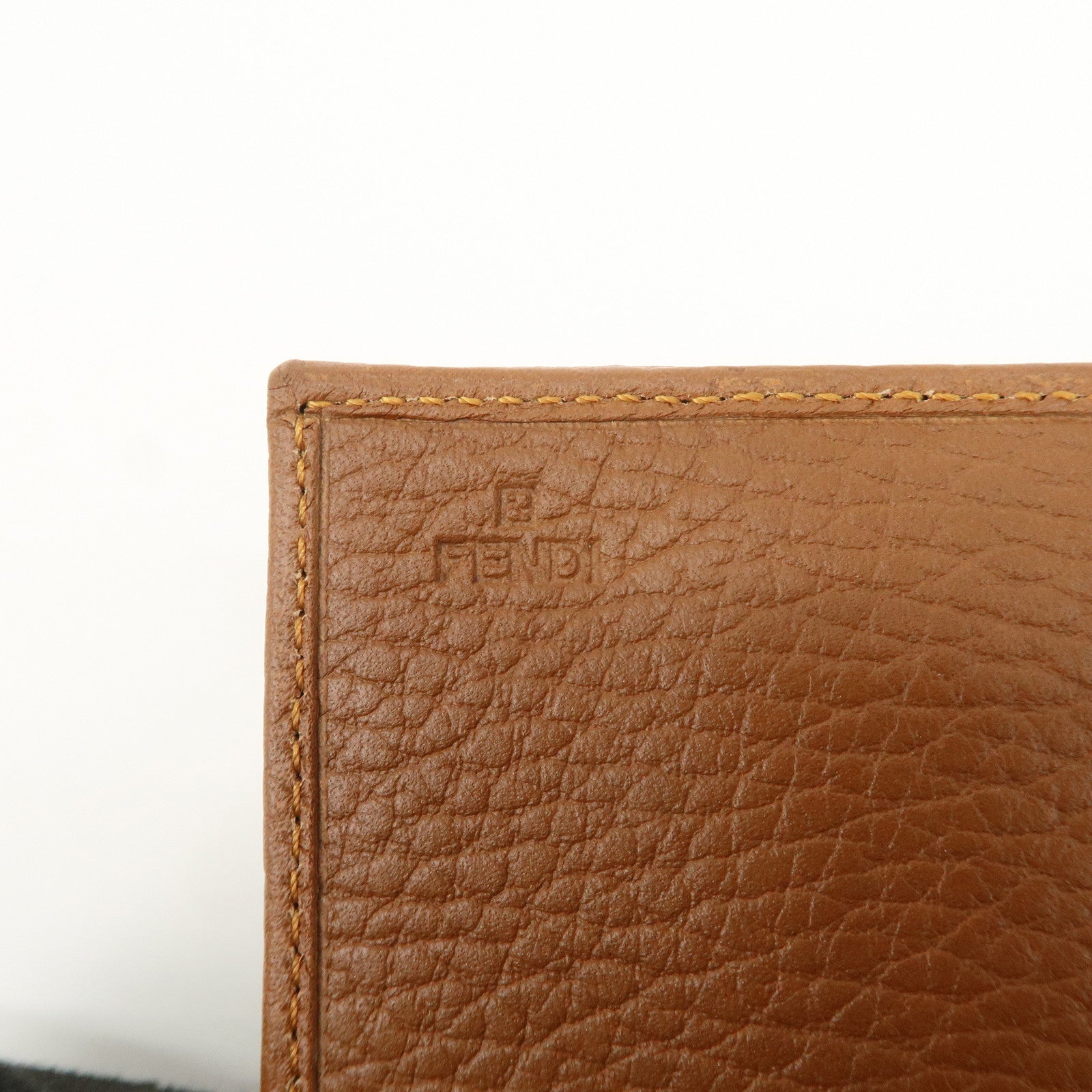 FENDI Zucchino Canvas Long Flap Wallet Camel 8M0179