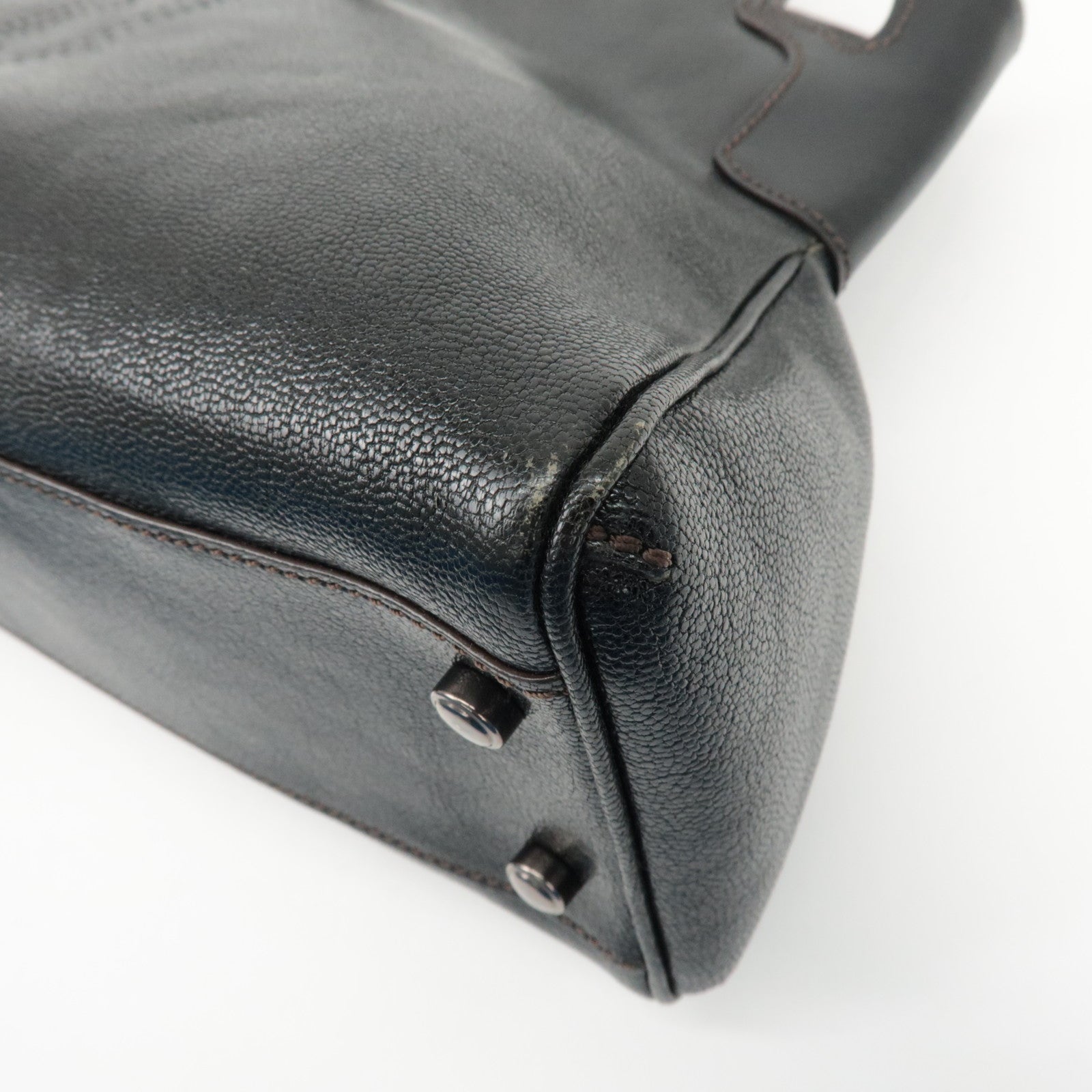 Cartier Must Line Leather Marcello Hand Bag Black Used
