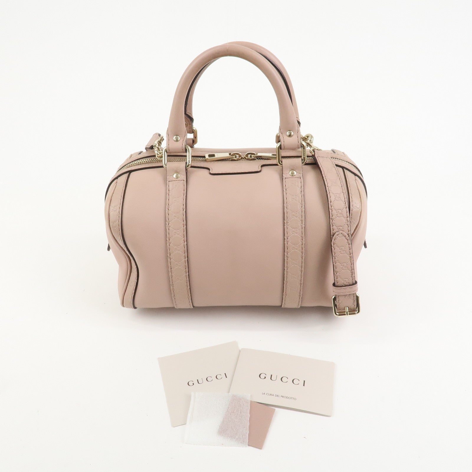 GUCCI Micro Guccissima 2Way Bag Boston Bag Pink 269876