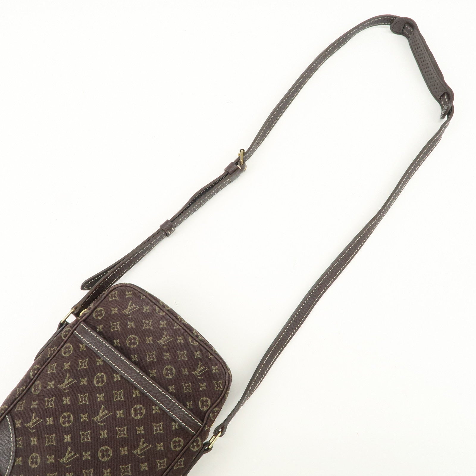 Louis Vuitton Monogram Mini Lin Danube Shoulder Bag Brown M95228