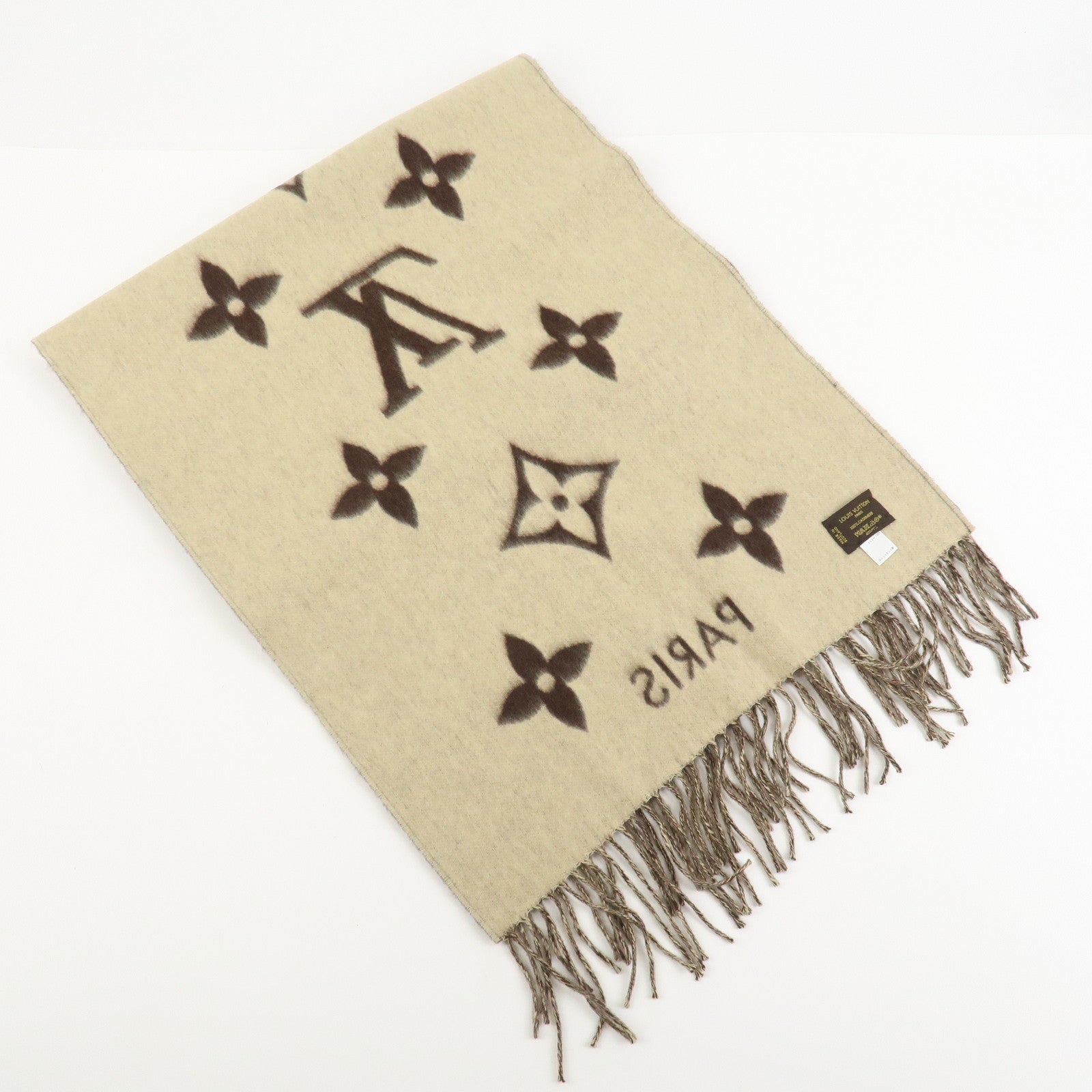 Louis Vuitton Echarpe Reykjavik Cashmere100% Scarf Brown