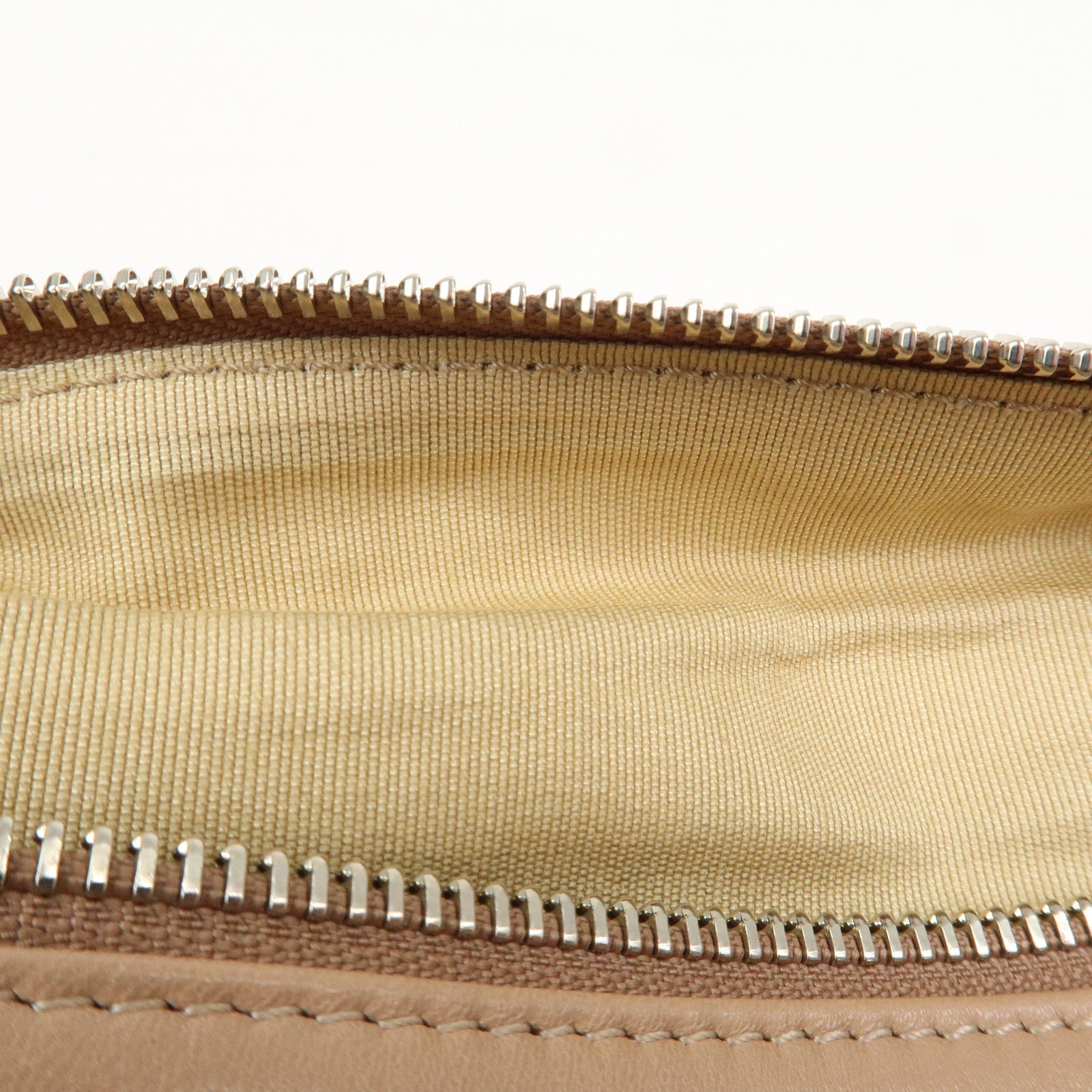 JIMMY CHOO Studs Leather Clutch Bag Hand Bag Pink Beige
