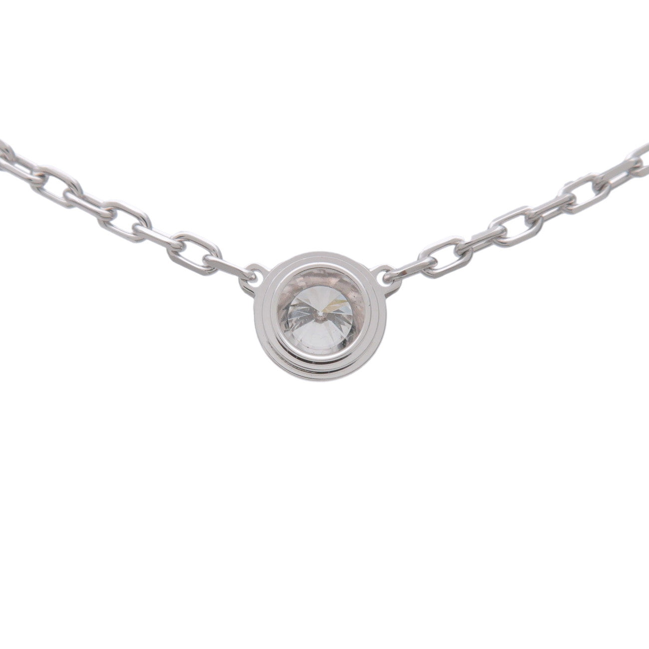 Cartier D'amour 1P Diamond Necklace SM K18 750WG White Gold