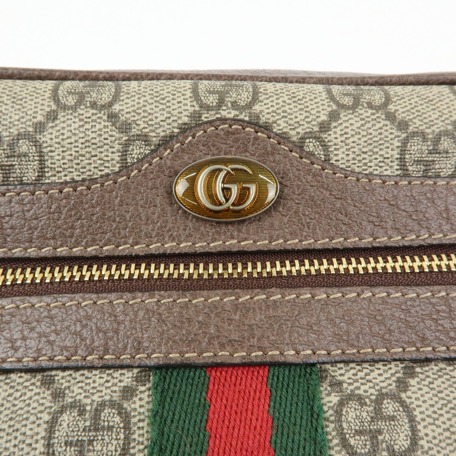 GUCCI Ophidia Sherry GG Supreme Leather Shoulder Bag Brown 517350
