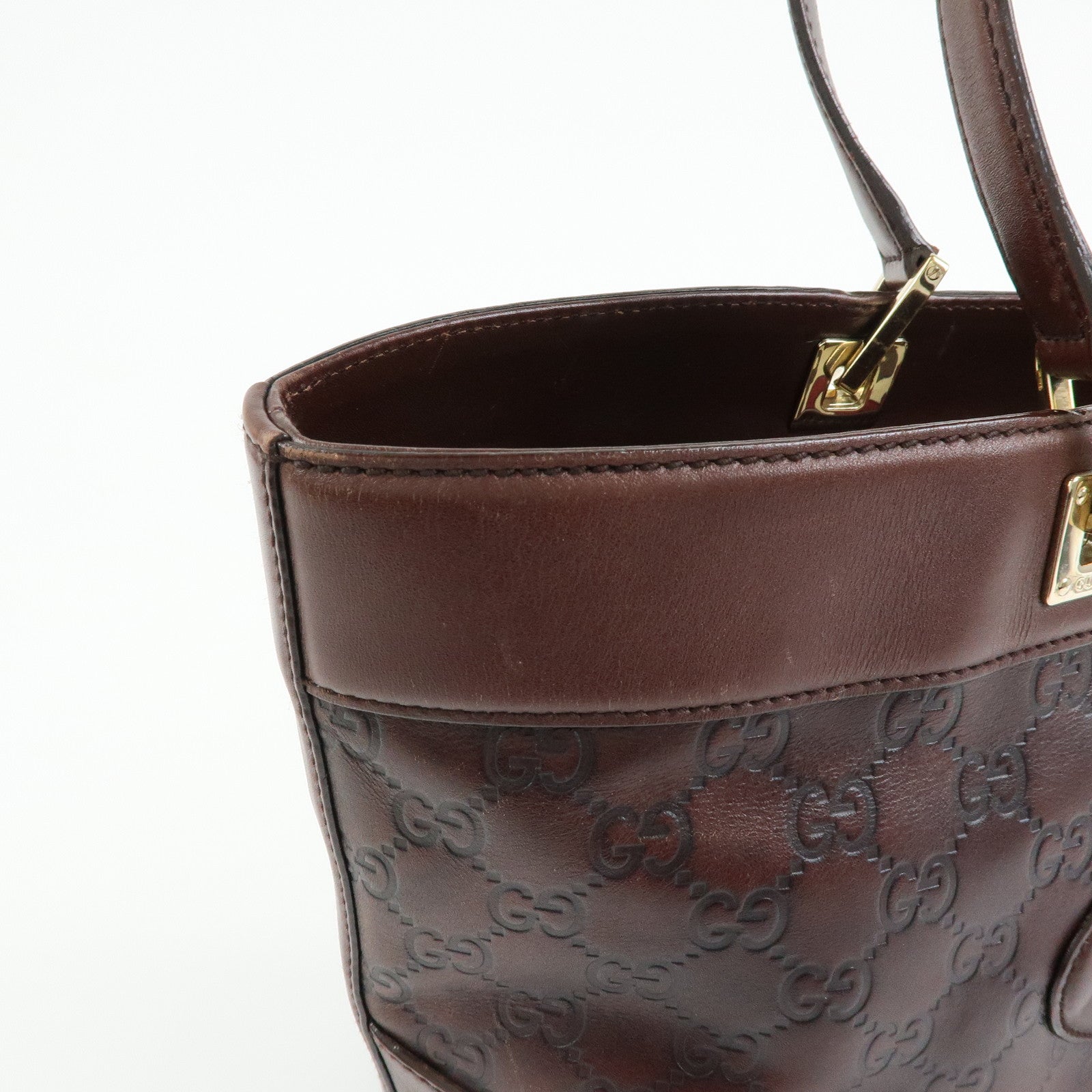 GUCCI Guccissima Leather Tote Bag Hand Bag Brown 145993