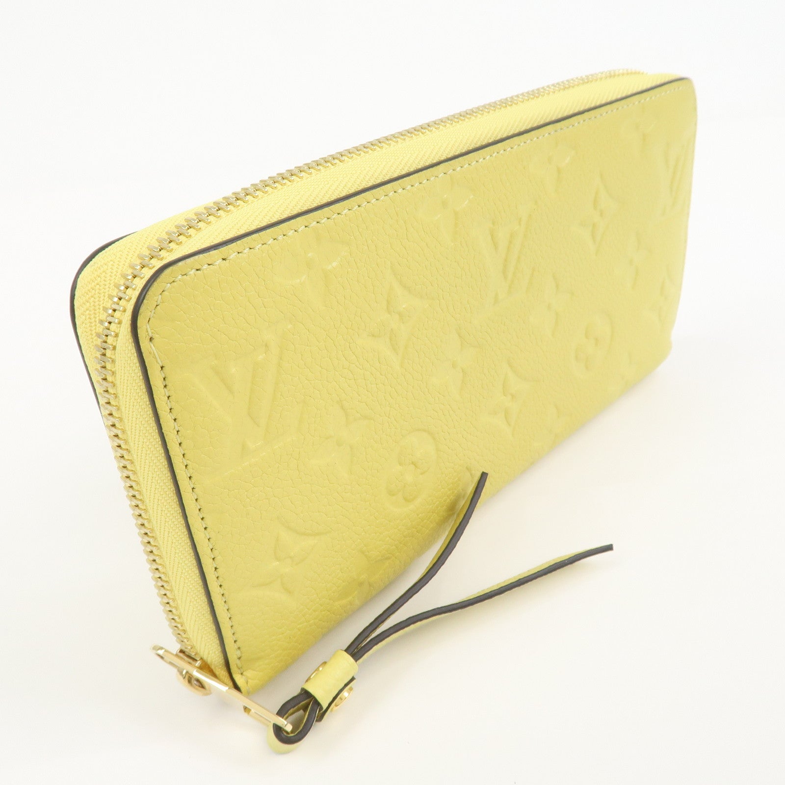 Louis Vuitton Monogram Empreinte Round Zippy Wallet Jaune M82043