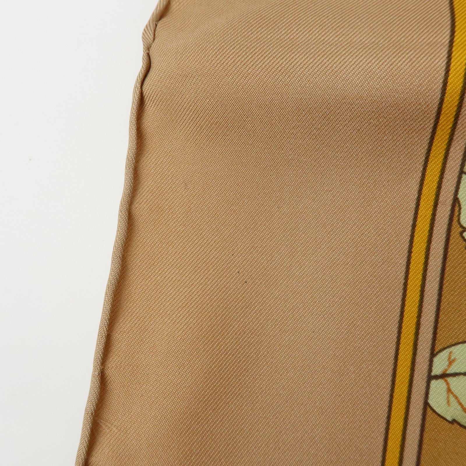 HERMES Carre 90 Silk 100% Scarf CHASSE au BOIS Brown