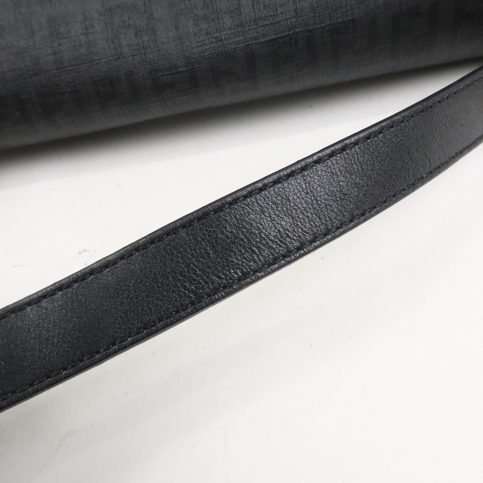 FENDI Mamma Baguette Zucchino PVC Leather Shoulder Bag Hand Bag Black 8BR001