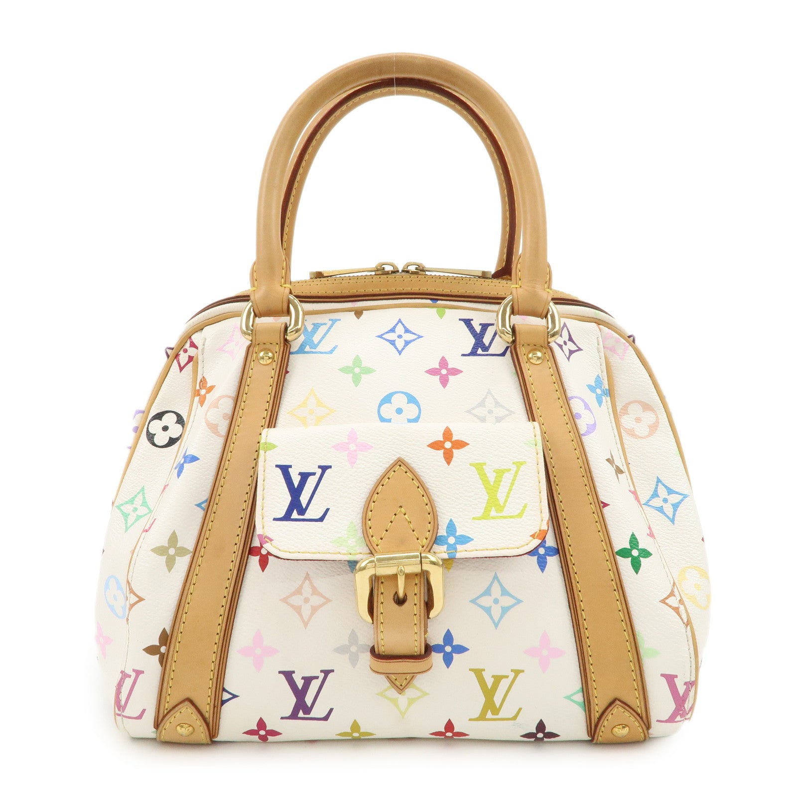 Louis Vuitton Monogram Multicolor Priscilla Hand Bag Blanc M40096