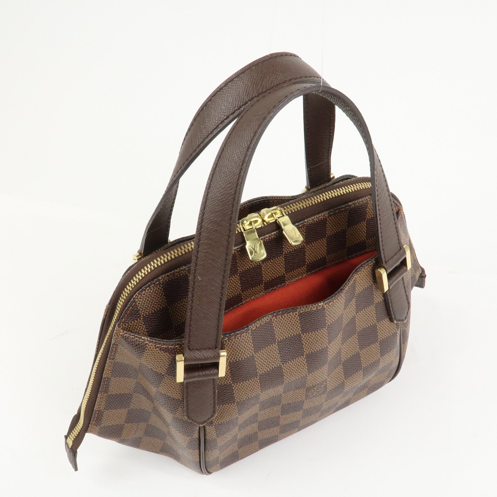 Louis Vuitton Damier Canvas Belem PM Hand Bag Brown N51173