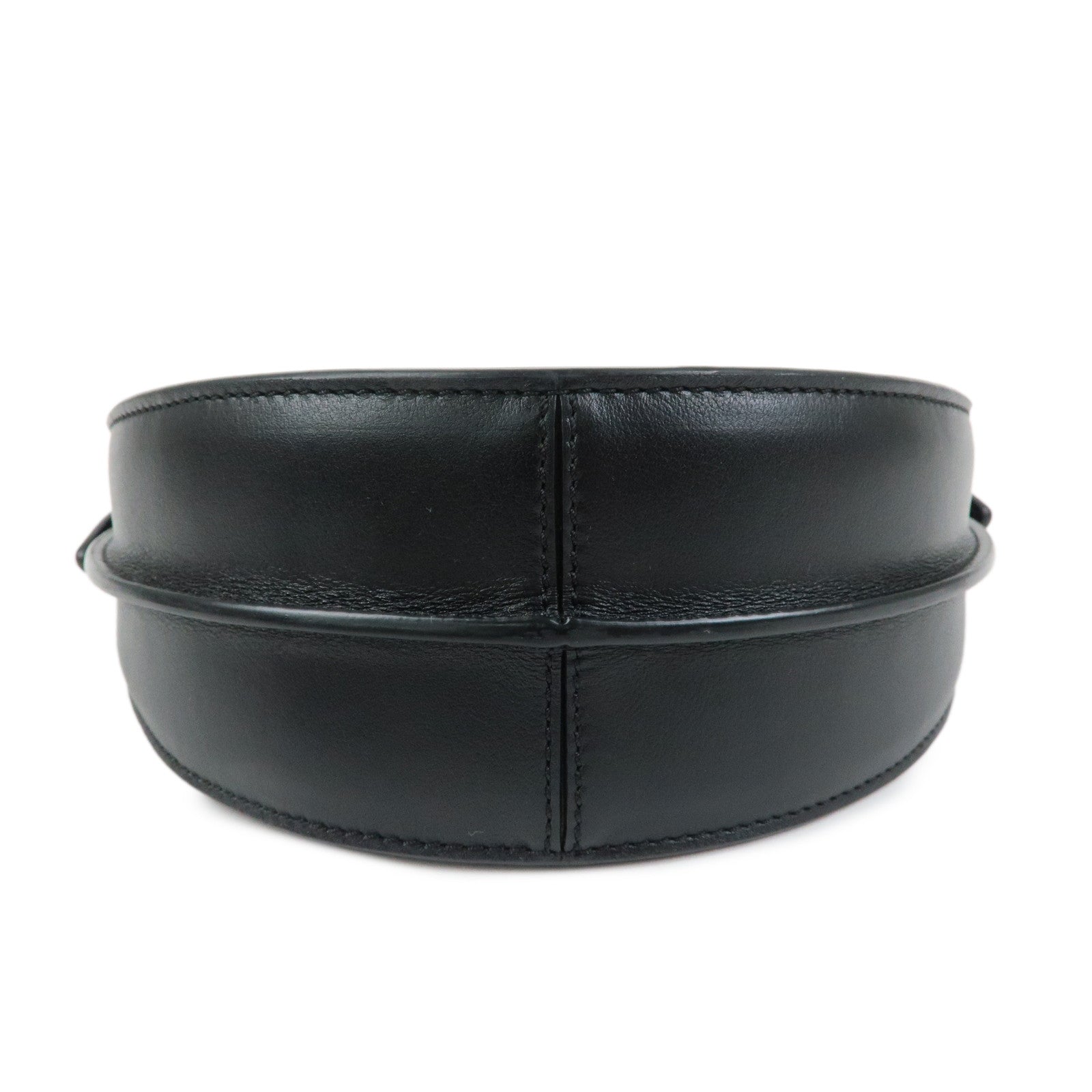 TOD'S T Timeless SACCA LUNA MICRO Leather Hand Bag Black