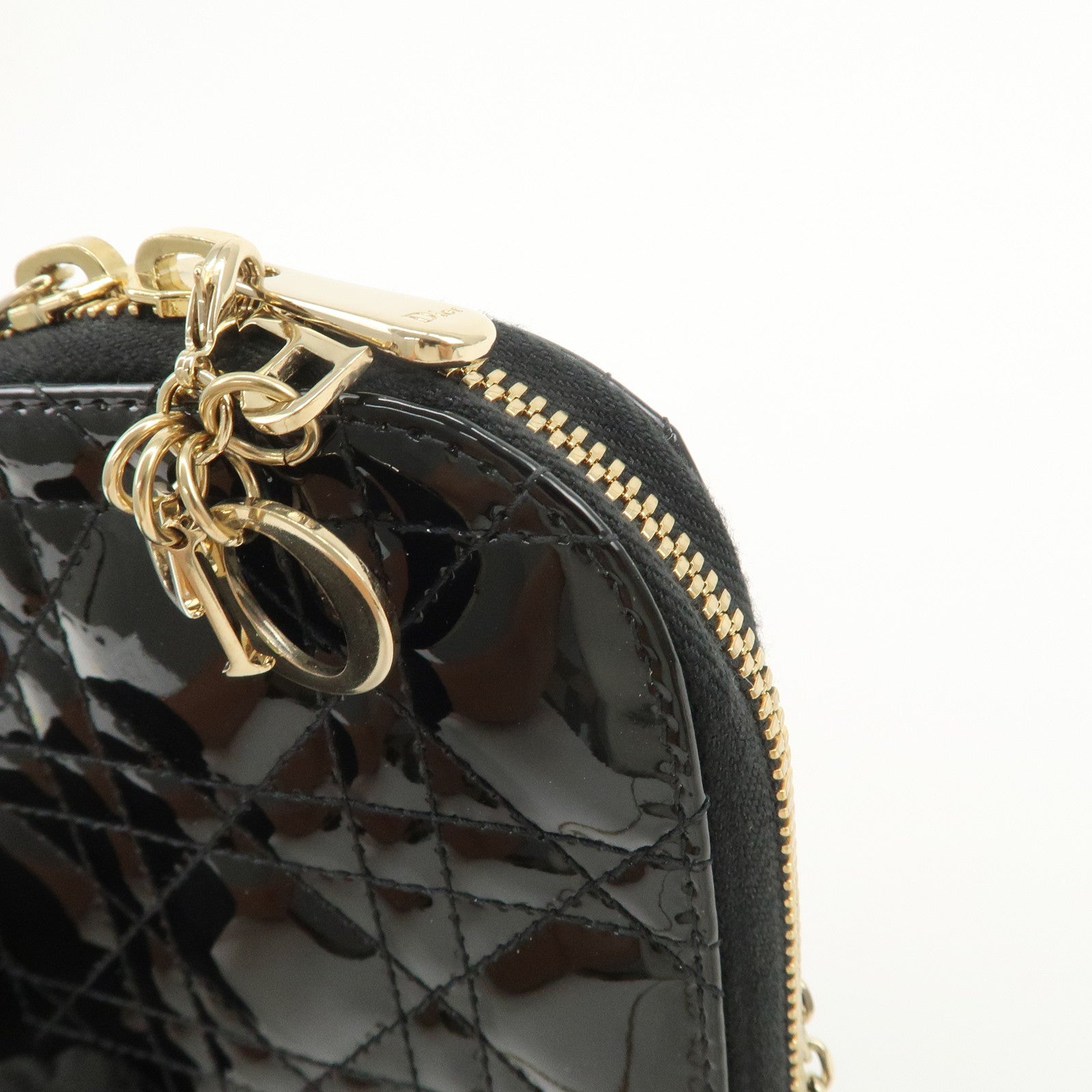 Christian Dior Lady Dior Cannage Call'in Dior Phone Case Black