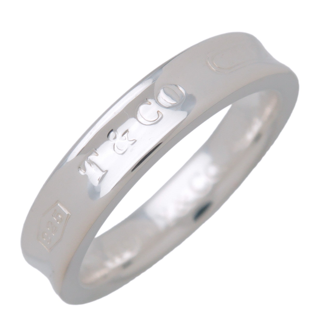 Tiffany & Co 1837 Narrow Ring SV925 Silver US5.5 EU50 HK11
