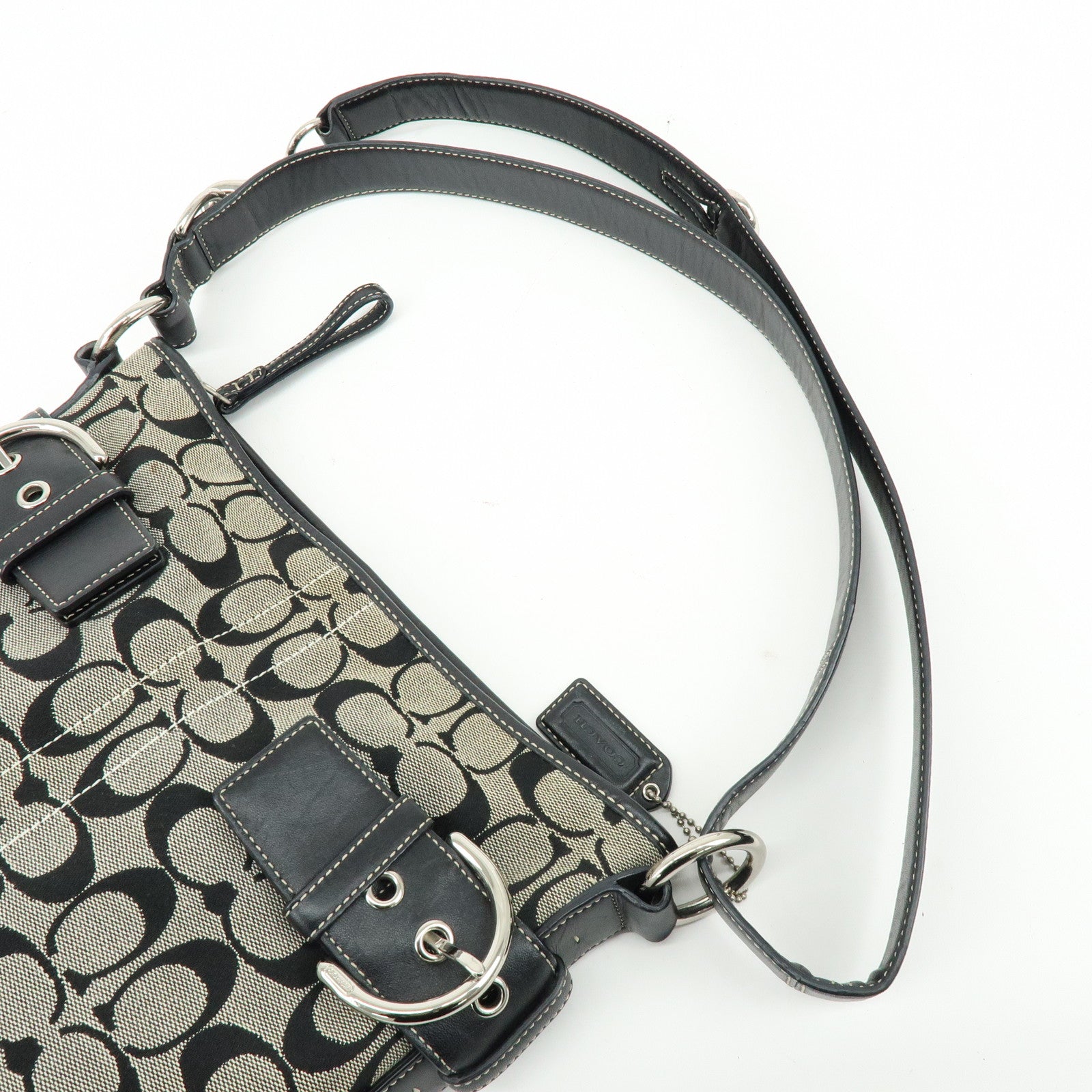 COACH Set of 3 Signature Canvas Leather Shoulder Bag Hand Bag