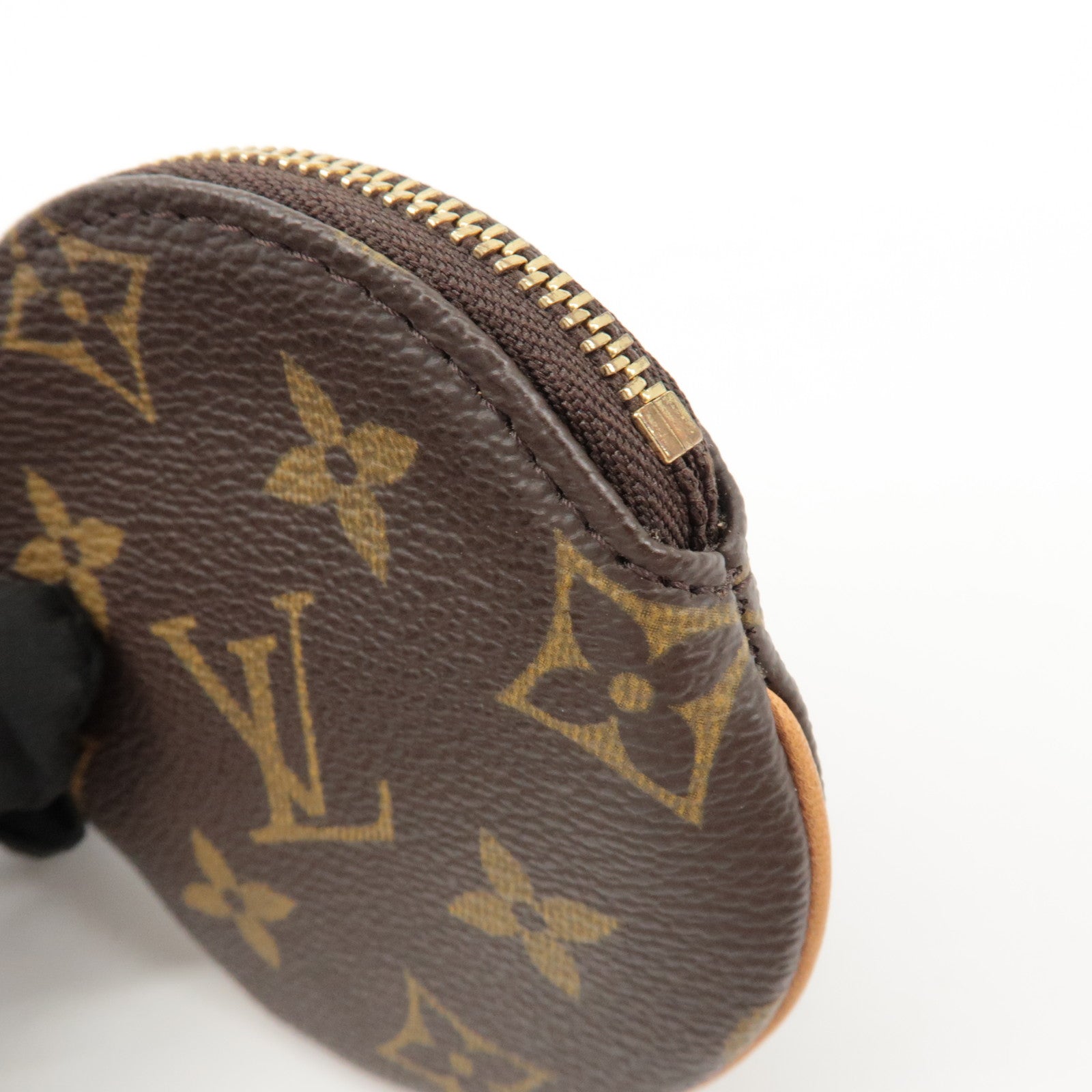 Louis Vuitton Monogram Porte Monnaie Rond Coin Case Brown M61926 Used