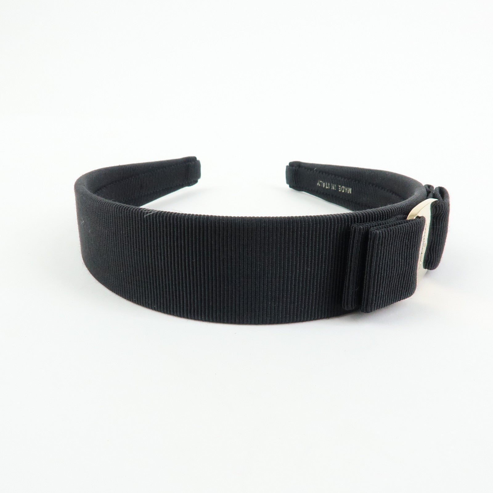 Ferragamo Vara Ribbon Viscose Headband Hair Accessory Black