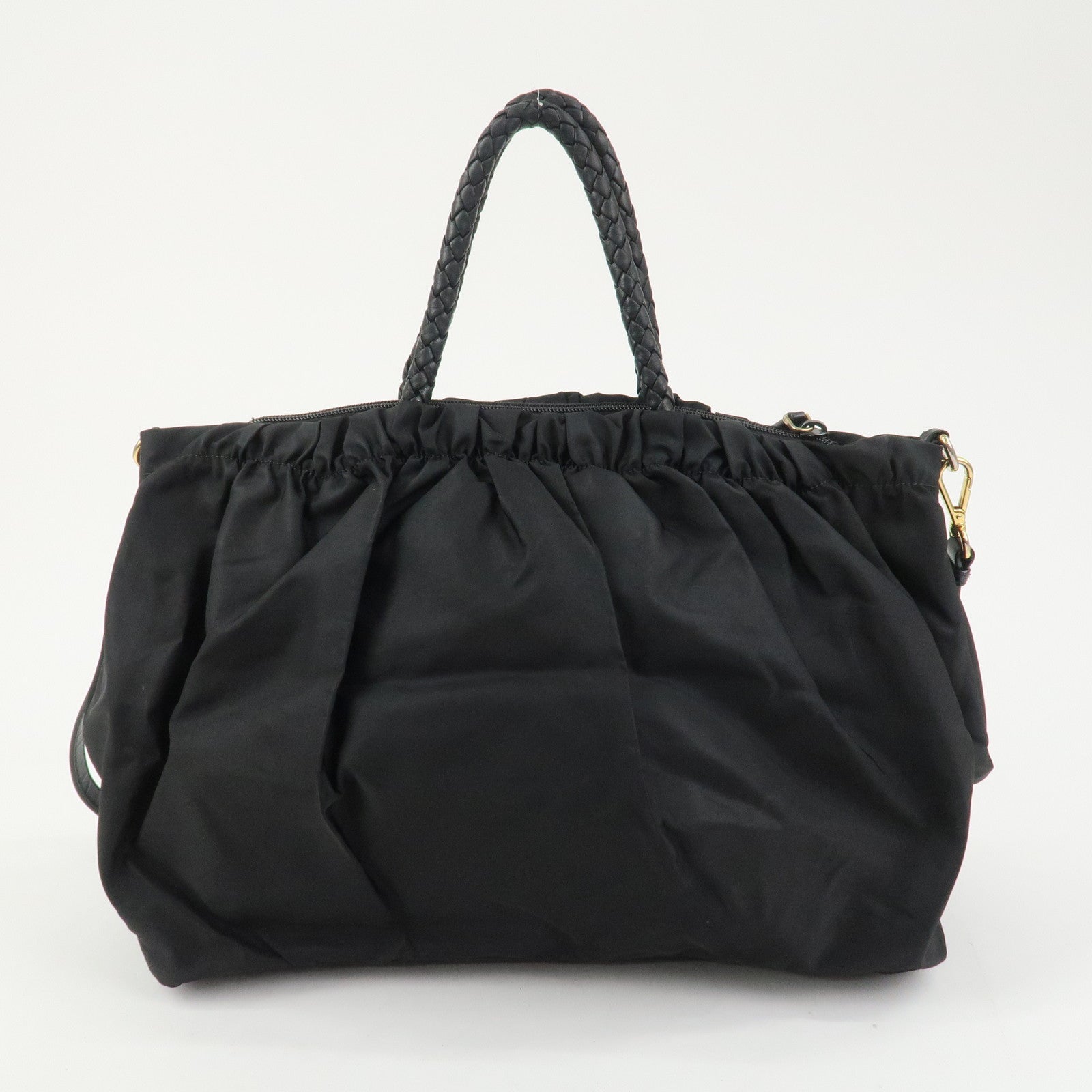 PRADA Tessuto Nylon Leather 2Way Bag Tote Bag Shoulder Bag BN1845