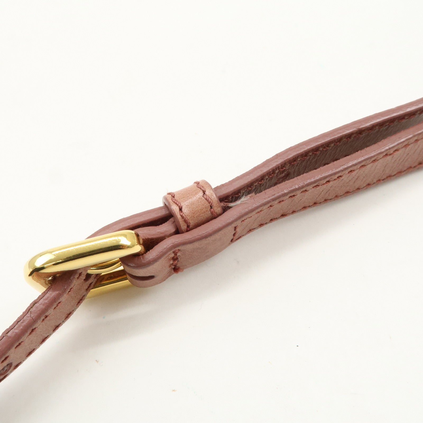 PRADA Triangle Logo Leather 2Way Shoulder Bag Hand Bag Pink BN1921