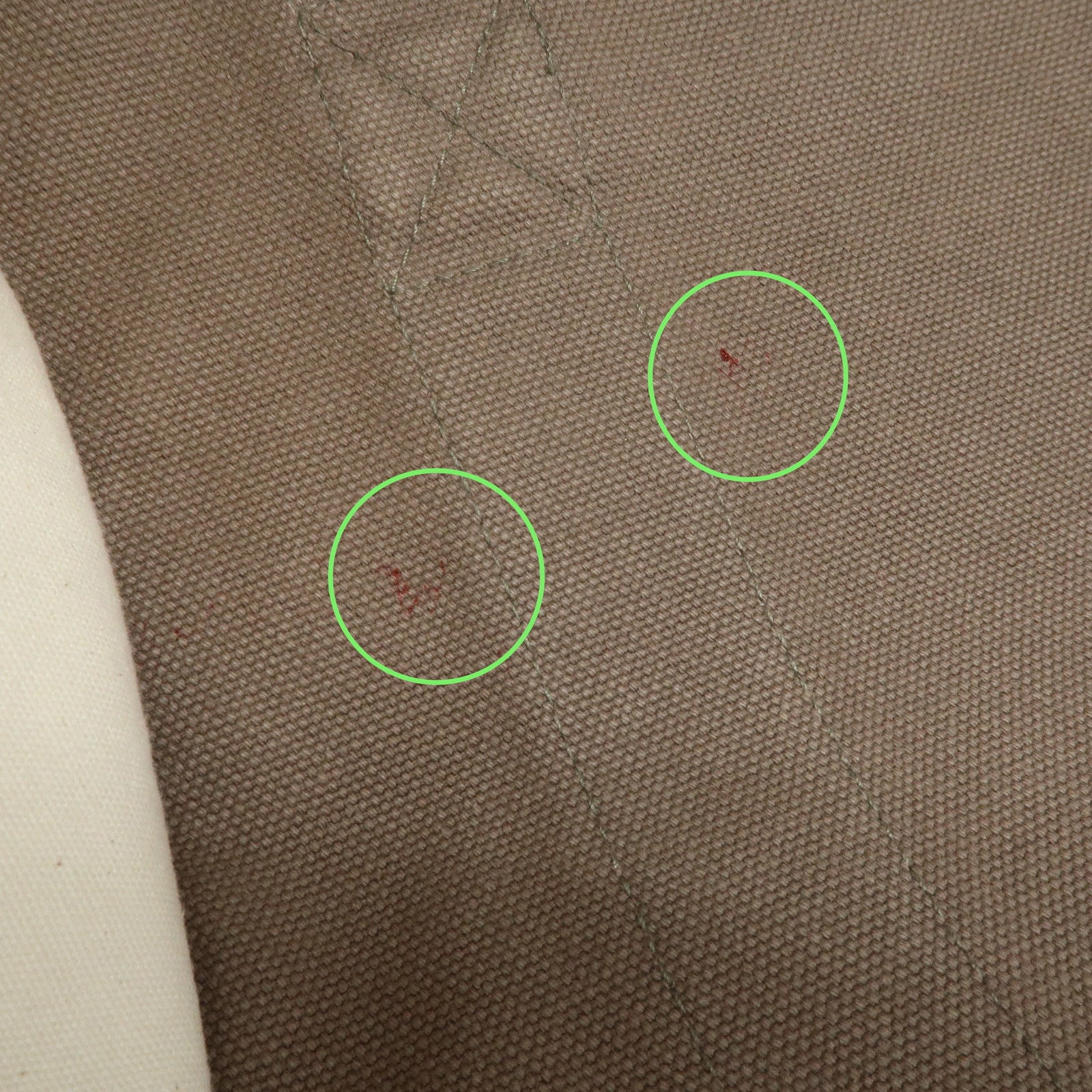 HERMES Cannes PM Canvas Tote Bag Hand Bag Beige