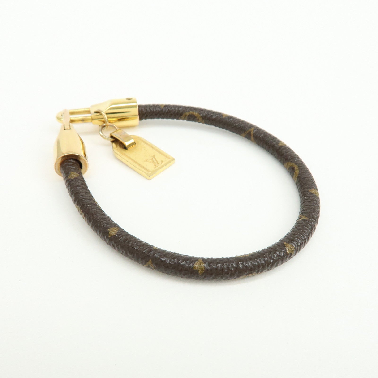 Louis Vuitton Monogram Bracelet Luck It Canvas Metal Brown M6605